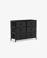 DUHOME black 8 drawer double dresser