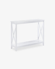 natural wood console table with storage