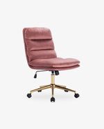 DUHOME upholstered rolling desk chair