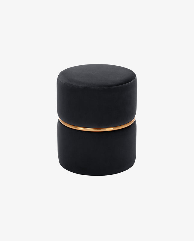 DUHOME green velvet round ottoman