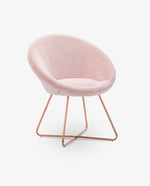 DUHOME San Antonio furry accent chair salmon pink