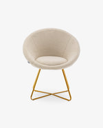 DUHOME Golden Isles Sherpa Papasan Chair Khaki front side