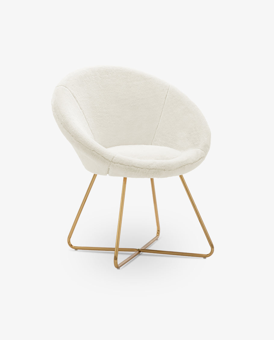 White fuzzy hotsell papasan cushion