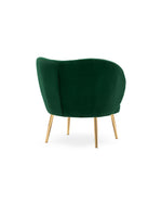 DUHOME Branson modern glam accent chairs dark green back view