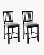 black wood counter stools set of 2