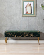 DUHOME accent bench for entryway Dark Green