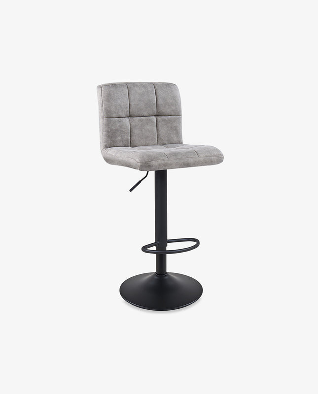 DUHOME leatherette bar stools smoky grey