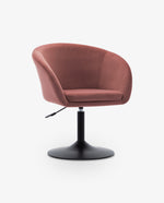 DUHOME velvet swivel barrel chair pink