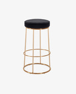DUHOME round velvet bar stool