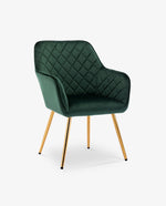 DUHOME dark green velvet accent chair