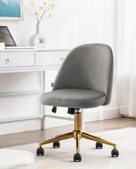 DUHOME dark green velvet desk chair