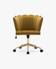 DUHOME lotus velvet armchair earthy yellow  display