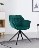 Portsmouth Tufted Armchair with Black Base