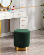 DUHOME ottoman stool for vanity dark green