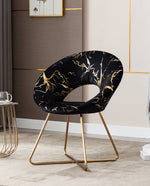 DUHOME New York luxury papasan chair black side view