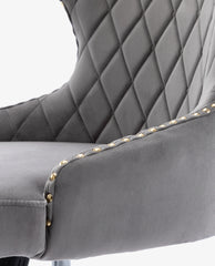 DUHOME rhombus chair grey details
