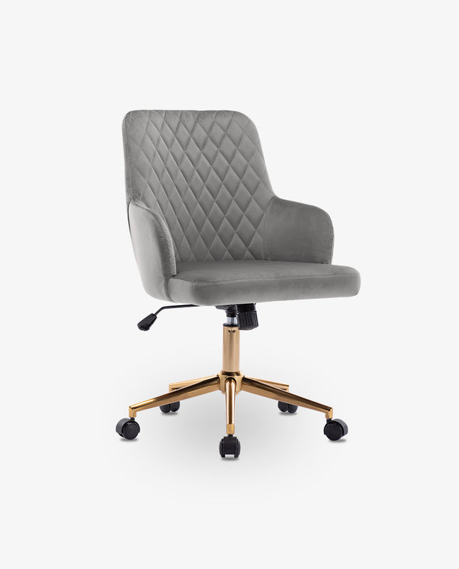 Grey office chair online with gold legs