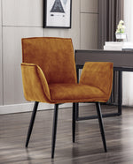 DUHOME dining chairs with arms yellow