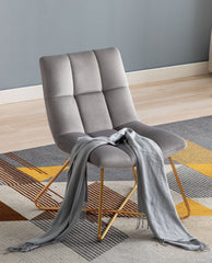 grey square accent chair