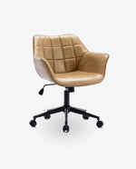 DUHOME brown leather home office chair