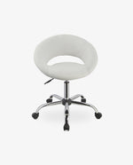 DUHOME ergonomic swivel stool white