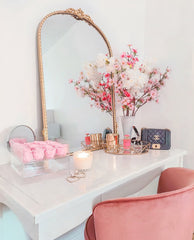 pink velvet barrel chair