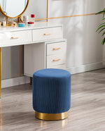 DUHOME dressing table cube stool dark blue