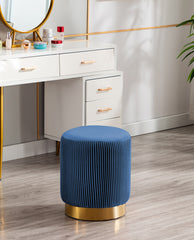 DUHOME dressing table cube stool dark blue