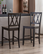 24" Monroe Double-X Wood Counter Stools Set of 2