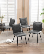 DUHOME dining chairs set of 4 grey