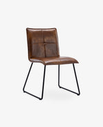 DUHOME brown faux leather dining chairs