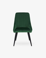 DUHOME kitchen and dining chairs with velvet upholstery dark green display