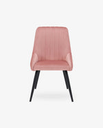 DUHOME velvet tufted dining chairs pink details
