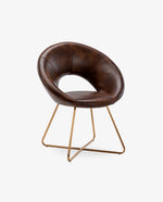 DUHOME Natchez brown papasan chair side view