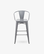 grey metal bar height chairs