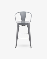 grey metal bar height chairs