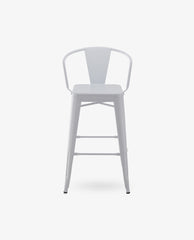 white metal counter stools