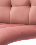 Pink Square Tufted Task Chair with Soft Cushion