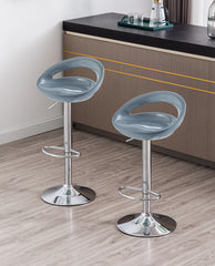 DUHOME swivel counter height stools grey