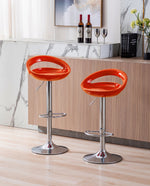 DUHOME swivel kitchen stools orange