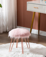 DUHOME fluffy stool for vanity
