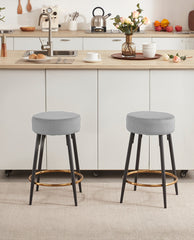 24"/30" Houston Round Bar Stools Set of 2