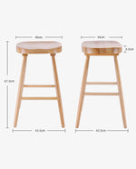 26" Vernal Wooden Shaker Counter Stools Set of 2