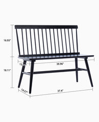 Kissimmee Spindle Love Seat Wood Bench