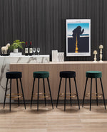 30" Houston Round Velvet Bar Stool (1pc Only)