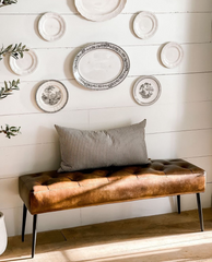 Taos Tufted Faux Leather Vanity Bench