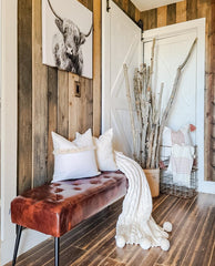 Taos Tufted Faux Leather Vanity Bench