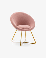 DUHOME Golden Isles papasan chair with sherpa cushion pink