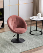 DUHOME button tufted chair pink