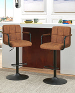 DUHOME swivel counter stools with backs set of 2